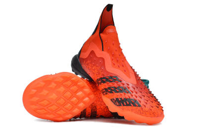 Men's Adidas Predator Freak+ TF Artificial Turf High-Tops Football Shoes - Orange/Black