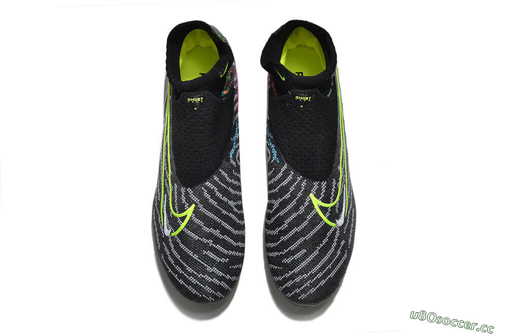 Men's Nike Phantom GX Elite DF AG Artificial Grass High-Tops Football Boots - Black/Rainbow 4