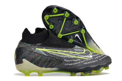 Men's Nike Phantom GX Elite DF AG Artificial Grass High-Tops Football Boots - Black/Rainbow