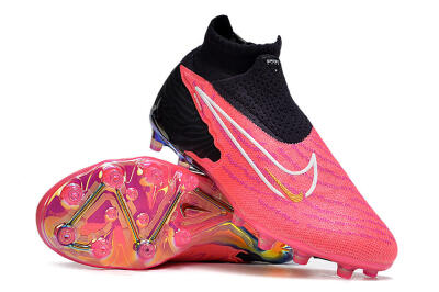 Men's Nike Phantom GX Elite DF AG Artificial Grass High-Tops Football Boots - Pink/White/Black