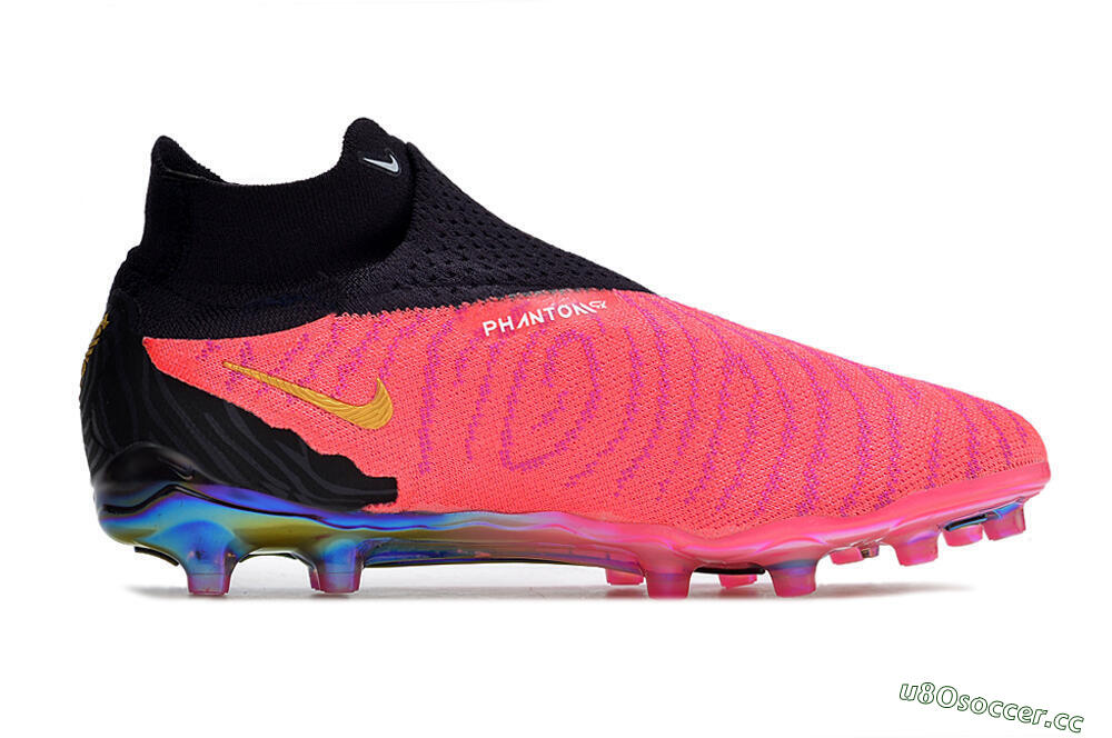 Men's Nike Phantom GX Elite DF AG Artificial Grass High-Tops Football Boots - Pink/White/Black 7