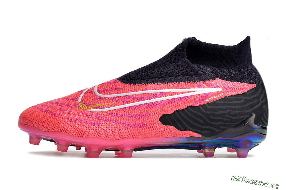 Men's Nike Phantom GX Elite DF AG Artificial Grass High-Tops Football Boots - Pink/White/Black 0