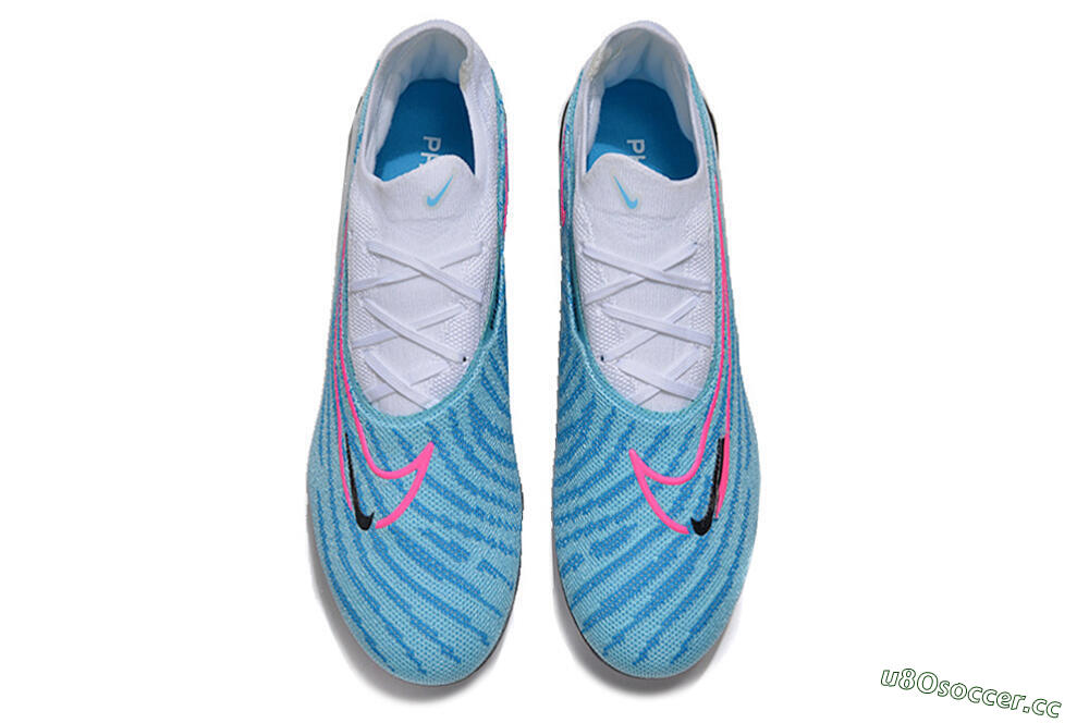 Men's Nike Phantom GX Elite AG Artificial Grass Low-Tops Football Boots - Blue/Pink/White 4