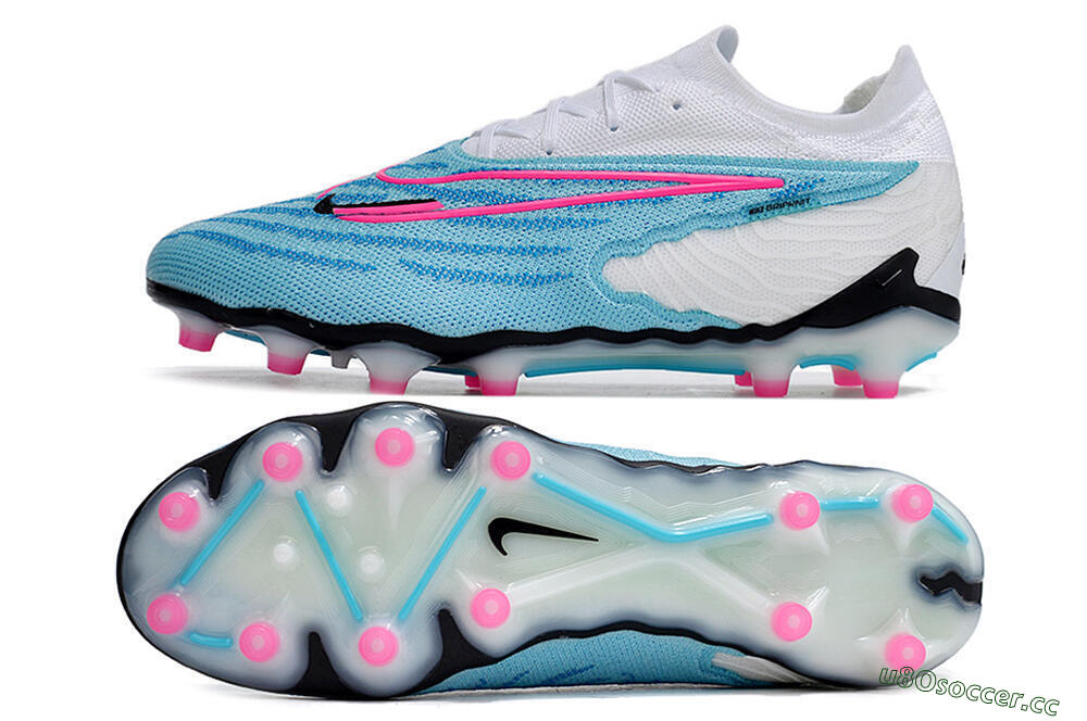 Men's Nike Phantom GX Elite AG Artificial Grass Low-Tops Football Boots - Blue/Pink/White 1