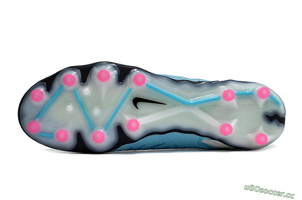 Men's Nike Phantom GX Elite AG Artificial Grass Low-Tops Football Boots - Blue/Pink/White 6