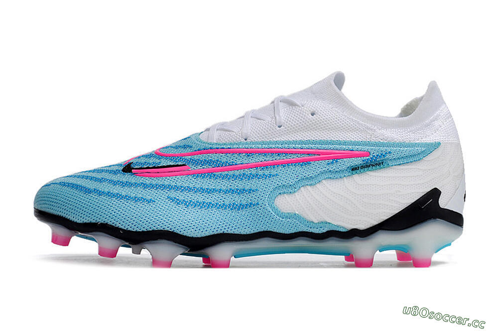 Men's Nike Phantom GX Elite AG Artificial Grass Low-Tops Football Boots - Blue/Pink/White 0