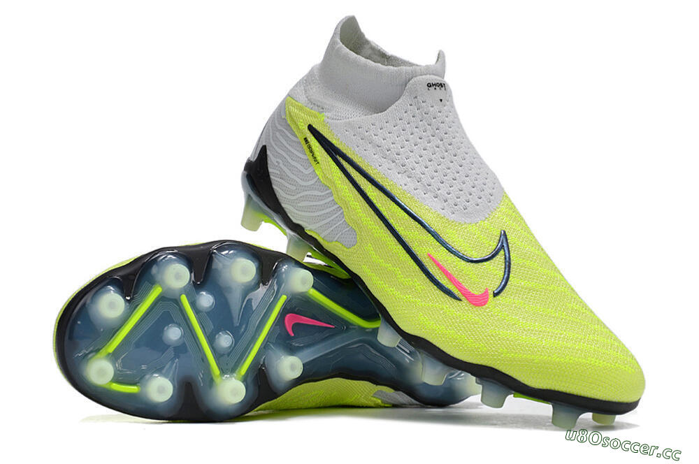 Men's Nike Phantom GX Elite DF AG Artificial Grass High-Tops Football Boots - Green/Blue/White 3
