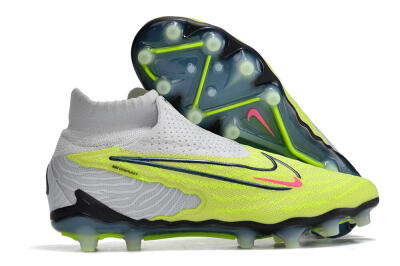 Men's Nike Phantom GX Elite DF AG Artificial Grass High-Tops Football Boots - Green/Blue/White
