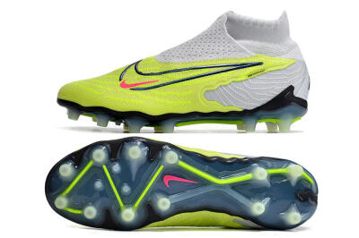 Men's Nike Phantom GX Elite DF AG Artificial Grass High-Tops Football Boots - Green/Blue/White