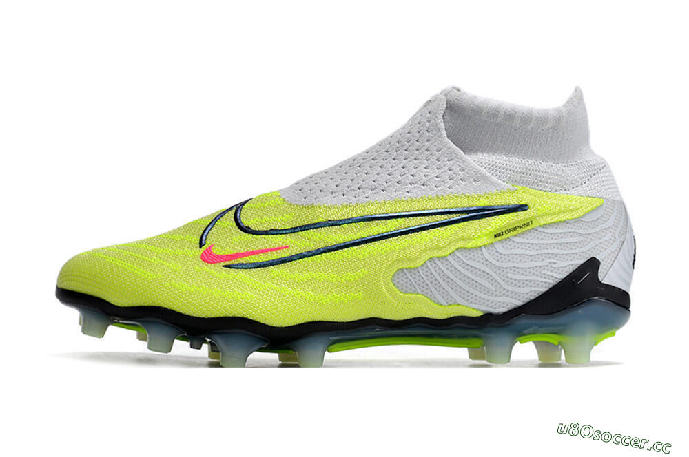 Men's Nike Phantom GX Elite DF AG Artificial Grass High-Tops Football Boots - Green/Blue/White 0