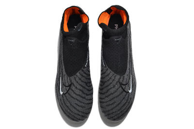 Men's Nike Phantom GX Elite DF AG Artificial Grass High-Tops Football Boots - Black/Grey/White
