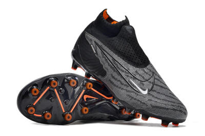 Men's Nike Phantom GX Elite DF AG Artificial Grass High-Tops Football Boots - Black/Grey/White