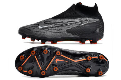 Men's Nike Phantom GX Elite DF AG Artificial Grass High-Tops Football Boots - Black/Grey/White