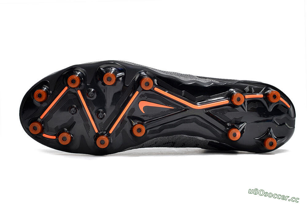 Men's Nike Phantom GX Elite DF AG Artificial Grass High-Tops Football Boots - Black/Grey/White 6