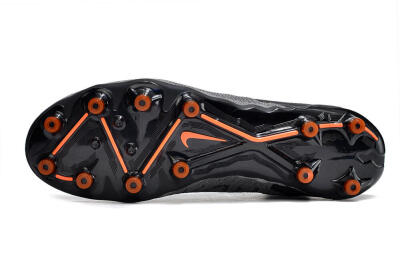 Men's Nike Phantom GX Elite DF AG Artificial Grass High-Tops Football Boots - Black/Grey/White