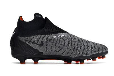 Men's Nike Phantom GX Elite DF AG Artificial Grass High-Tops Football Boots - Black/Grey/White