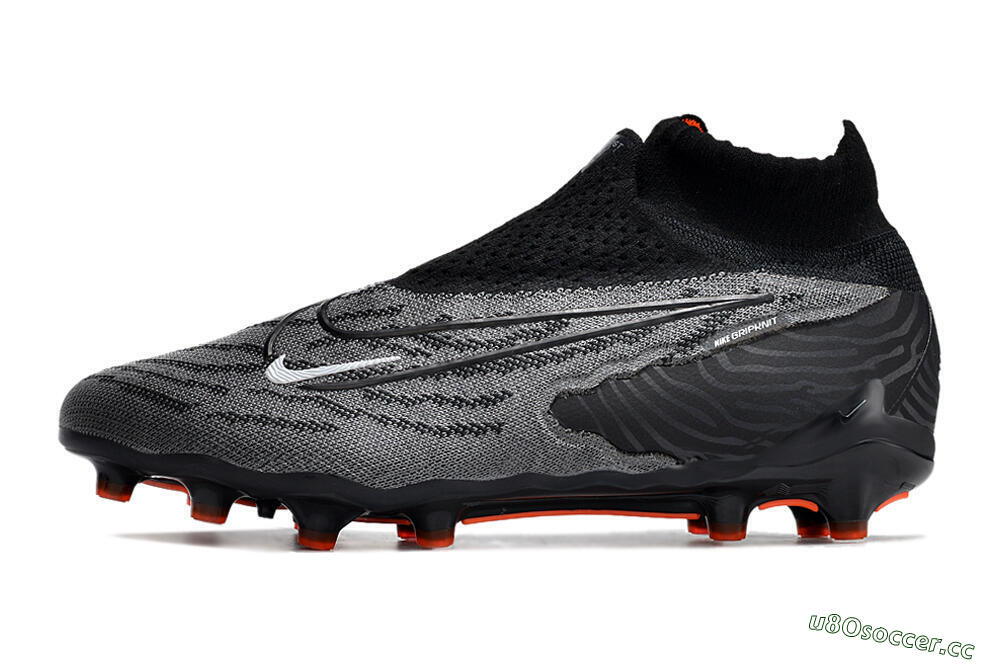 Men's Nike Phantom GX Elite DF AG Artificial Grass High-Tops Football Boots - Black/Grey/White 0