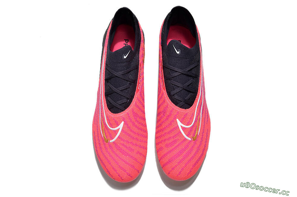 Men's Nike Phantom GX Elite AG Artificial Grass Low-Tops Football Boots - Pink/White/Black 4
