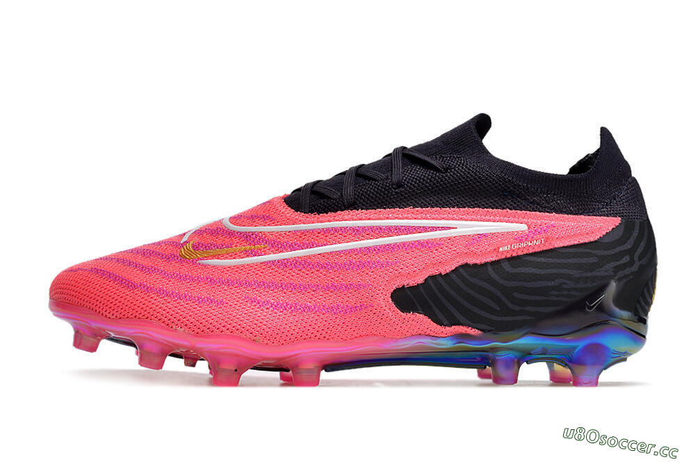 Men's Nike Phantom GX Elite AG Artificial Grass Low-Tops Football Boots - Pink/White/Black 0