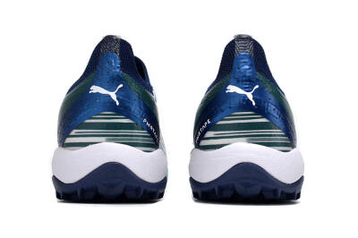 Men's Puma Ultra Ultimate TF Artificial Turf Low-Tops Football Shoes - White/Blue/Green