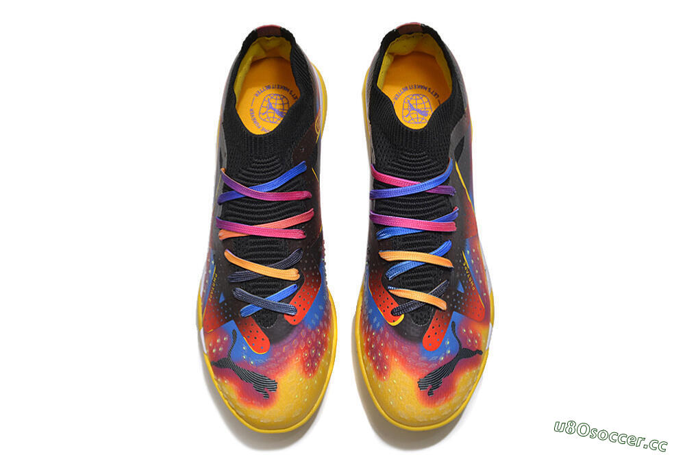 Men's Puma Future Ultimate TF Artificial Turf Low-Tops Football Shoes - Rainbow/Black 4
