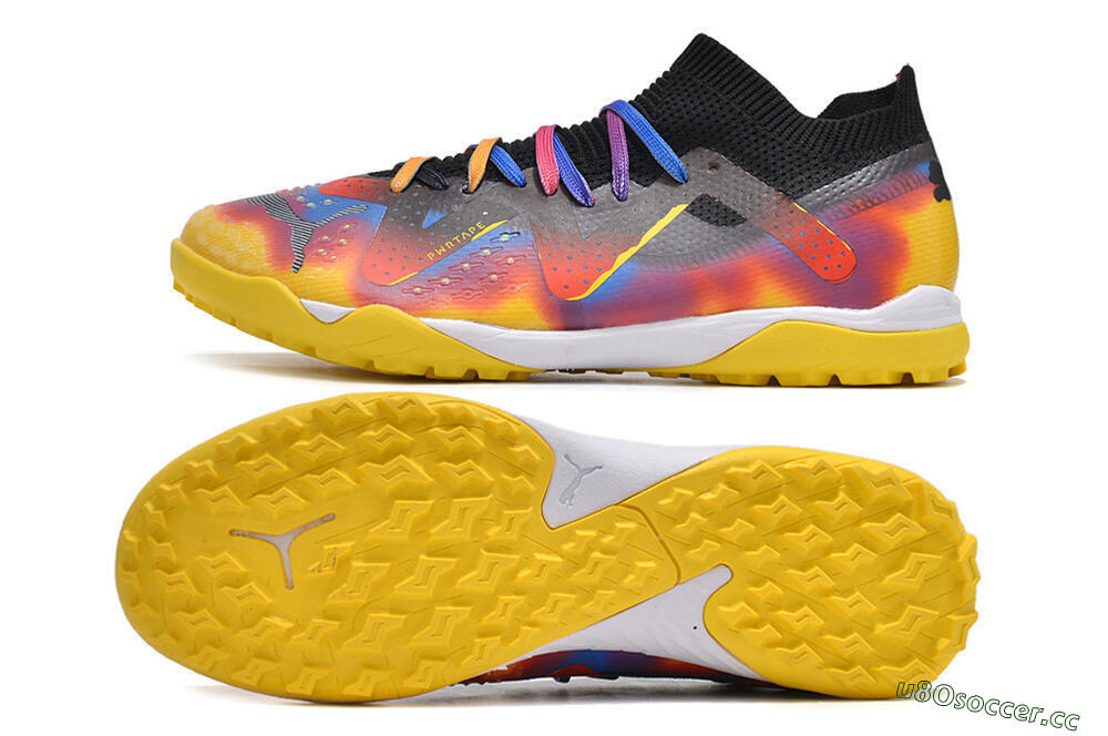 Men's Puma Future Ultimate TF Artificial Turf Low-Tops Football Shoes - Rainbow/Black 1