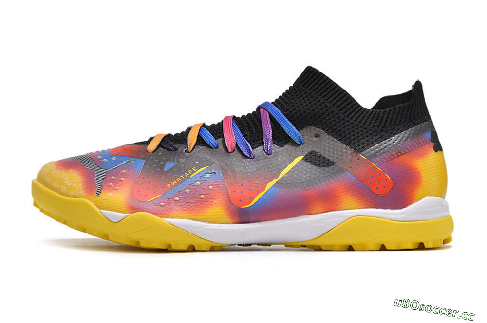 Men's Puma Future Ultimate TF Artificial Turf Low-Tops Football Shoes - Rainbow/Black 0