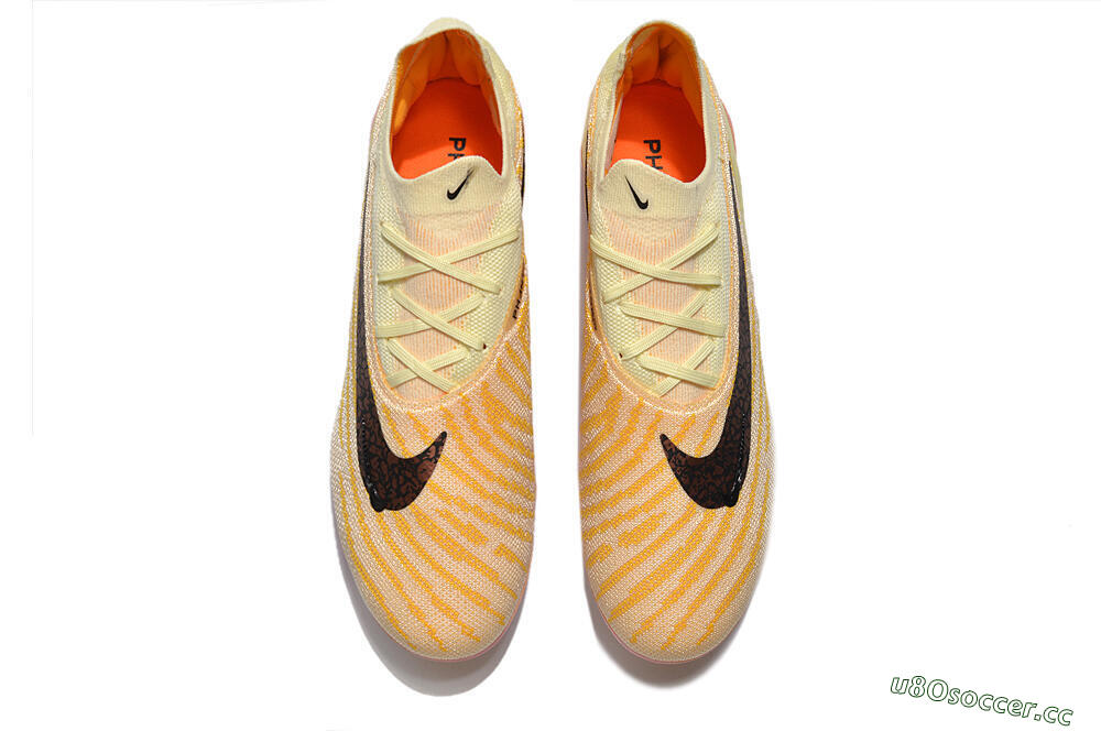 Men's Nike Phantom GX Elite AG Artificial Grass Low-Tops Football Boots - Yellow/Black/Pink 4