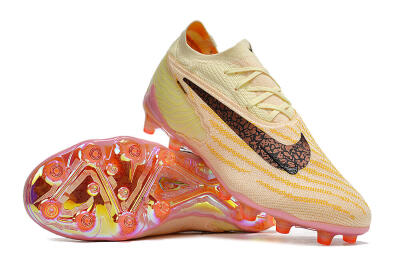 Men's Nike Phantom GX Elite AG Artificial Grass Low-Tops Football Boots - Yellow/Black/Pink