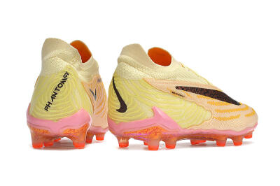 Men's Nike Phantom GX Elite AG Artificial Grass Low-Tops Football Boots - Yellow/Black/Pink