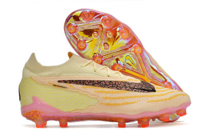 Men's Nike Phantom GX Elite AG Artificial Grass Low-Tops Football Boots - Yellow/Black/Pink