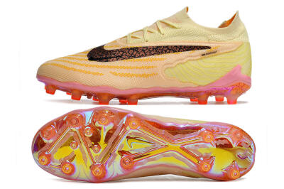 Men's Nike Phantom GX Elite AG Artificial Grass Low-Tops Football Boots - Yellow/Black/Pink