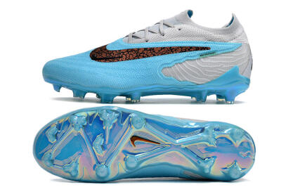 Unisex Nike Phantom GX Elite FG Firm Ground Low-Tops Football Boots - Blue/Black/White