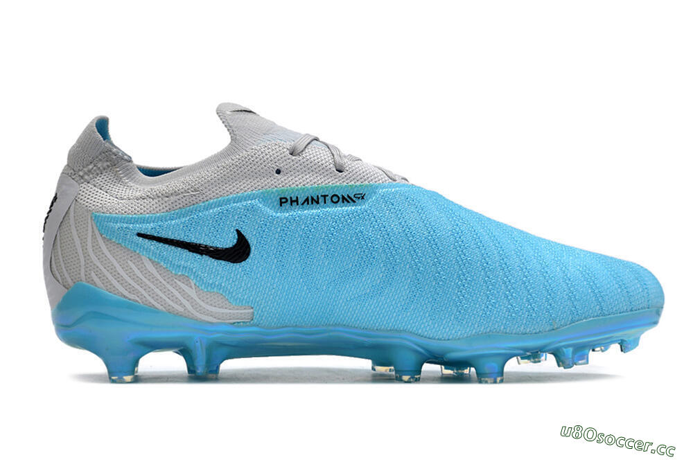 Unisex Nike Phantom GX Elite FG Firm Ground Low-Tops Football Boots - Blue/Black/White 7