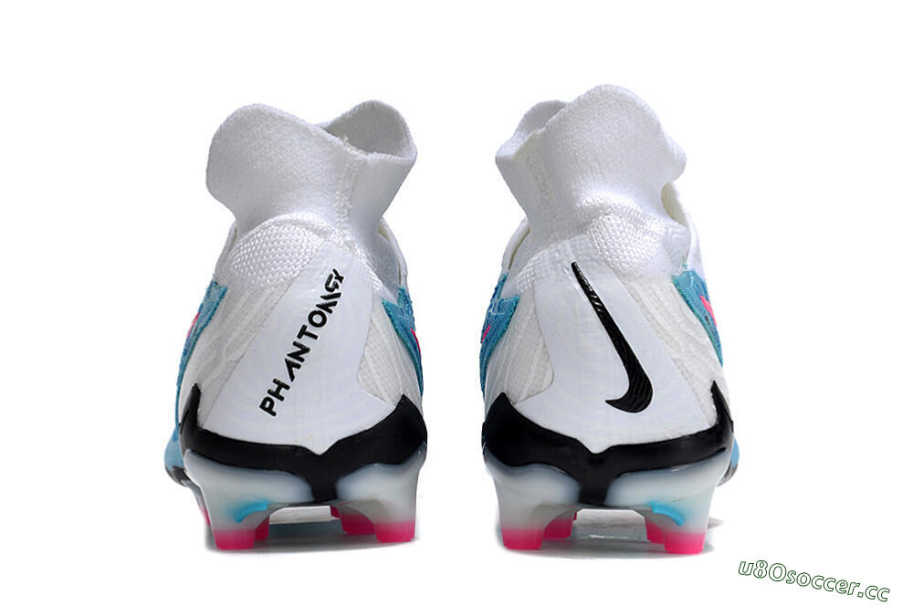 Men's Nike Phantom GX Elite DF AG Artificial Grass High-Tops Football Boots - Blue/Black/White/Pink 5