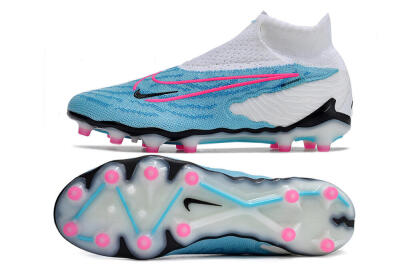 Men's Nike Phantom GX Elite DF AG Artificial Grass High-Tops Football Boots - Blue/Black/White/Pink