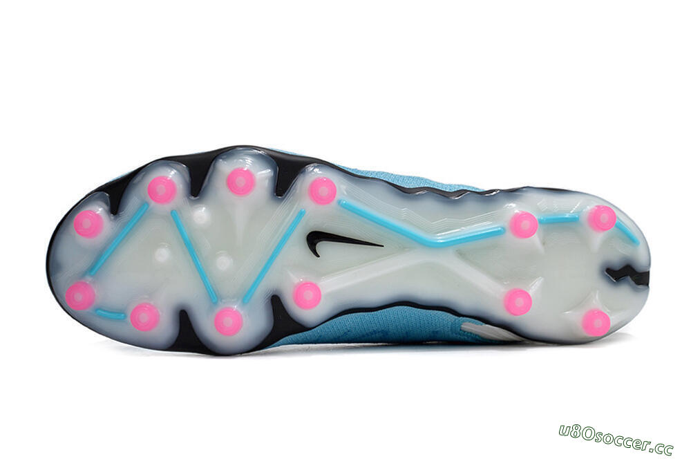 Men's Nike Phantom GX Elite DF AG Artificial Grass High-Tops Football Boots - Blue/Black/White/Pink 6