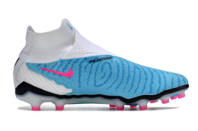 Men's Nike Phantom GX Elite DF AG Artificial Grass High-Tops Football Boots - Blue/Black/White/Pink