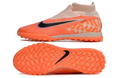 Unisex Nike Phantom GX Elite DF Link TF Artificial Turf High-Tops Football Shoes - Orange/Black/Pink