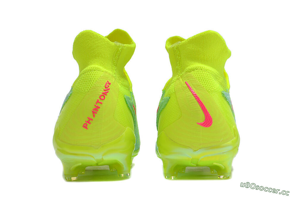 Unisex Nike Phantom GX Elite DF FG Firm Ground High-Tops Football Boots - Blue/Green/Pink 5