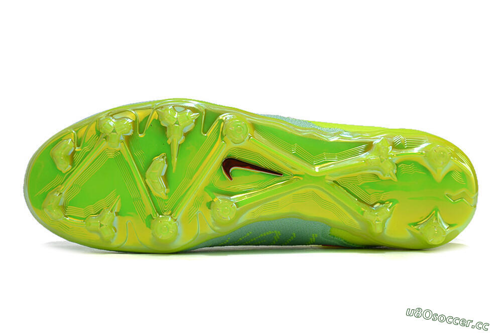 Unisex Nike Phantom GX Elite DF FG Firm Ground High-Tops Football Boots - Blue/Green/Pink 6