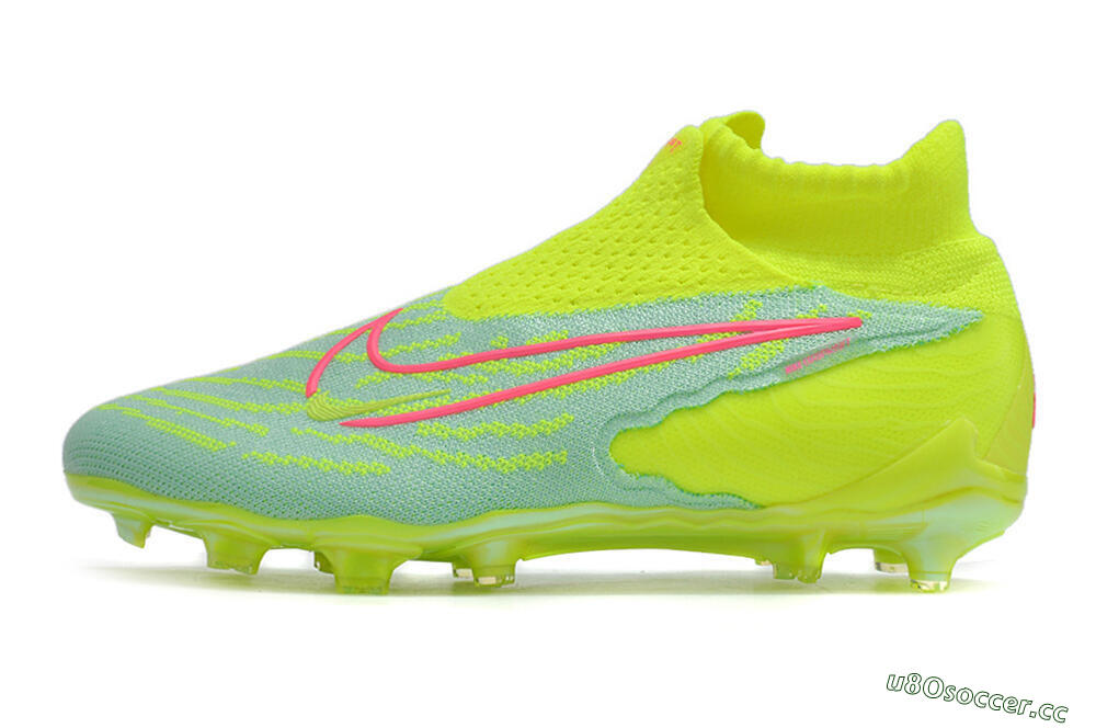 Unisex Nike Phantom GX Elite DF FG Firm Ground High-Tops Football Boots - Blue/Green/Pink 0