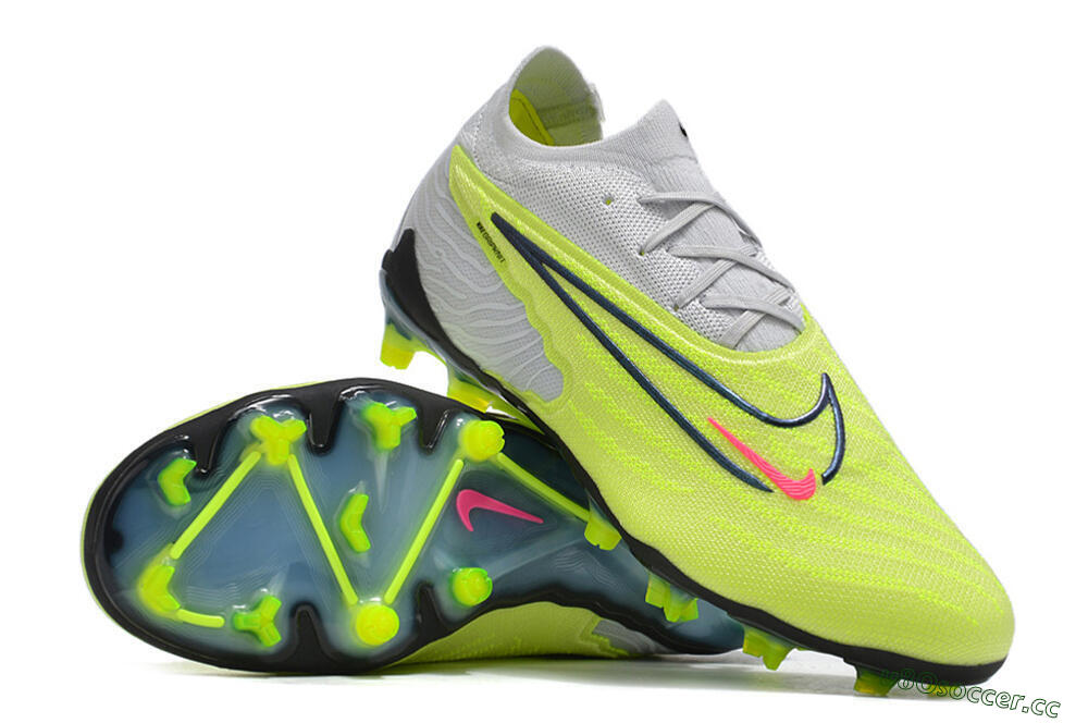 Unisex Nike Phantom GX Elite FG Firm Ground Low-Tops Football Boots - Green/Pink/Black/White 3