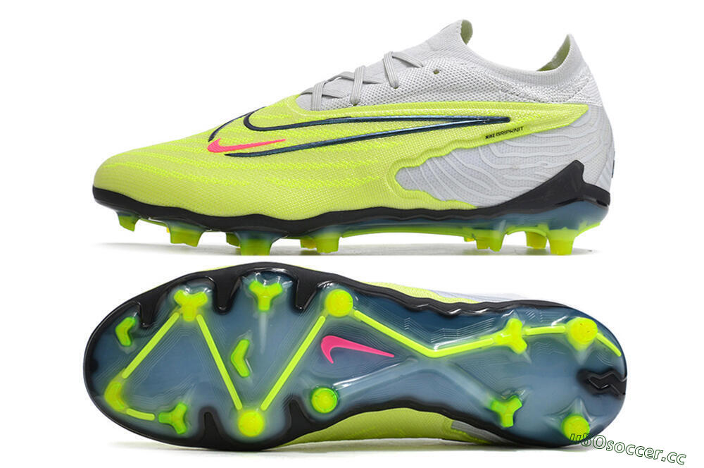 Unisex Nike Phantom GX Elite FG Firm Ground Low-Tops Football Boots - Green/Pink/Black/White 1