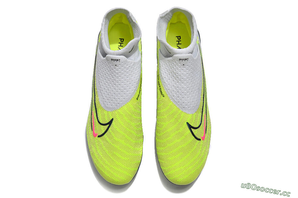 Unisex Nike Phantom GX Elite DF FG Firm Ground High-Tops Football Boots - Green/Pink/Black/White 4