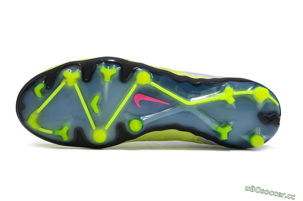 Unisex Nike Phantom GX Elite DF FG Firm Ground High-Tops Football Boots - Green/Pink/Black/White 6