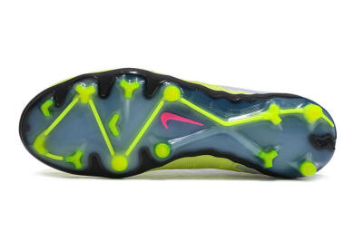 Unisex Nike Phantom GX Elite DF FG Firm Ground High-Tops Football Boots - Green/Pink/Black/White
