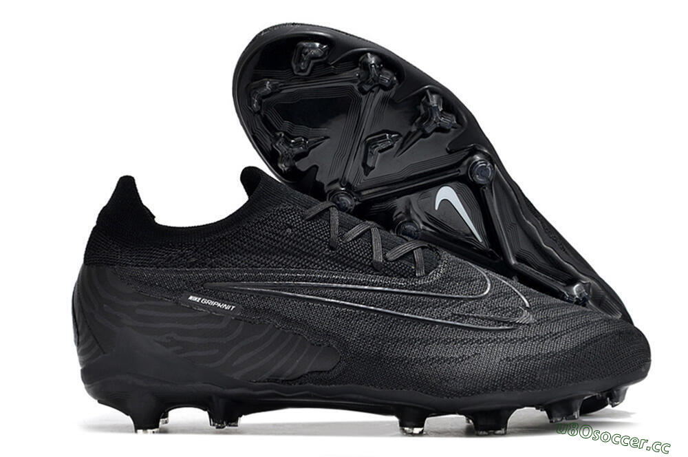 Unisex Nike Phantom GX Elite FG Firm Ground Low-Tops Football Boots - Black/White/Black 2