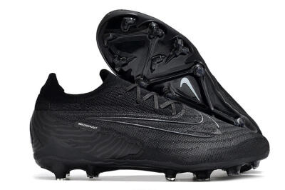 Unisex Nike Phantom GX Elite FG Firm Ground Low-Tops Football Boots - Black/White/Black