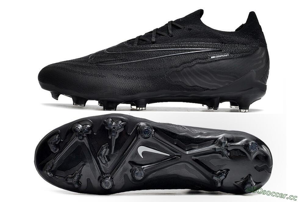 Unisex Nike Phantom GX Elite FG Firm Ground Low-Tops Football Boots - Black/White/Black 1